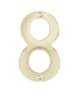 Numero 8 slim 4 in latón brillante Lock