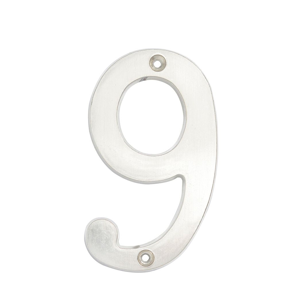 Numero 9 slim 4 in cromo satinado Lock