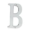 Letra B slim 4 in cromo satinado Lock