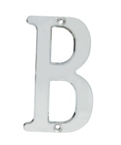 Letra B slim 4 in cromo satinado Lock