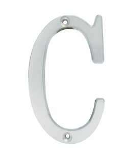 Letra C slim 4 in cromo satinado Lock