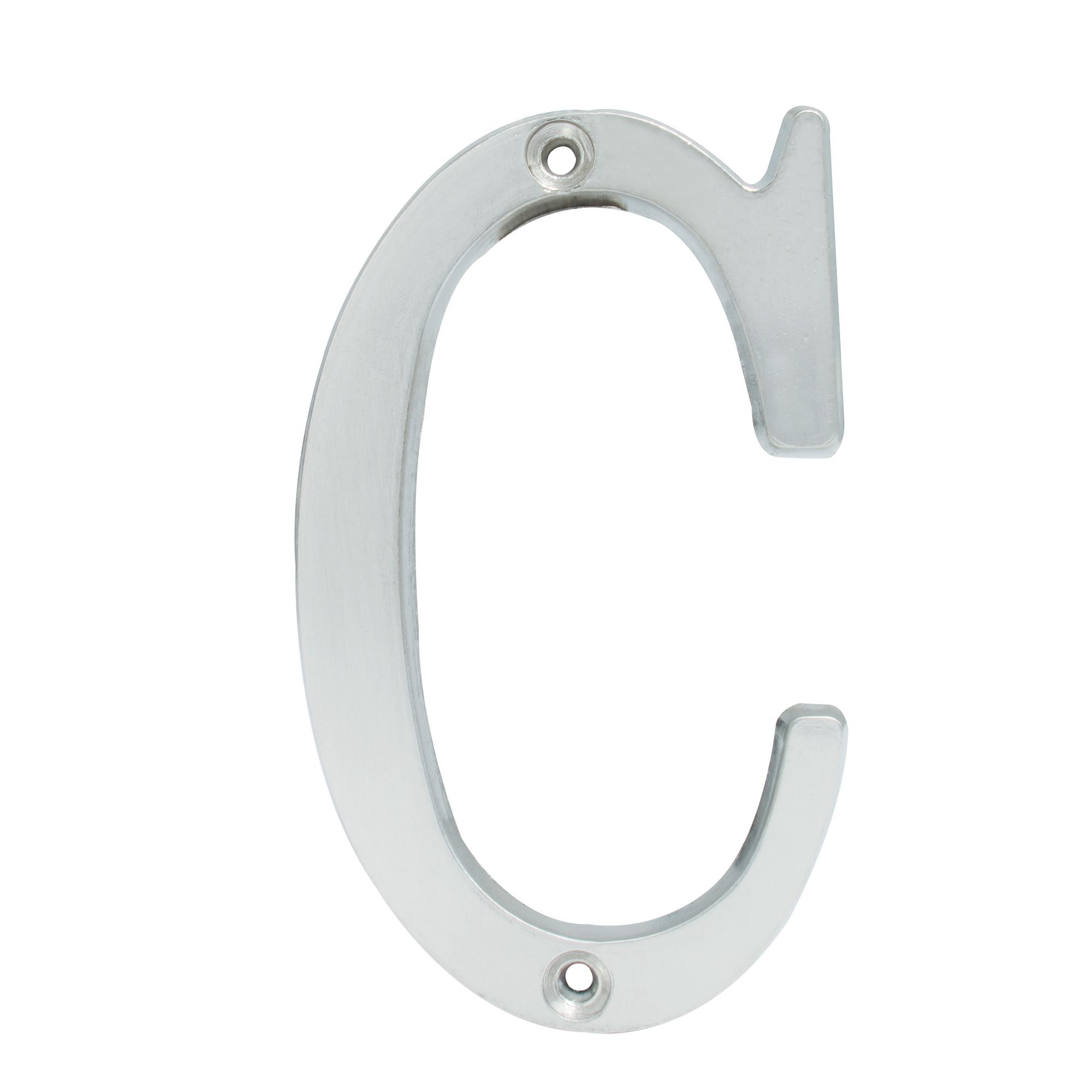Letra C slim 4 in cromo satinado Lock