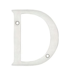 Letra D slim 4 in cromo satinado Lock