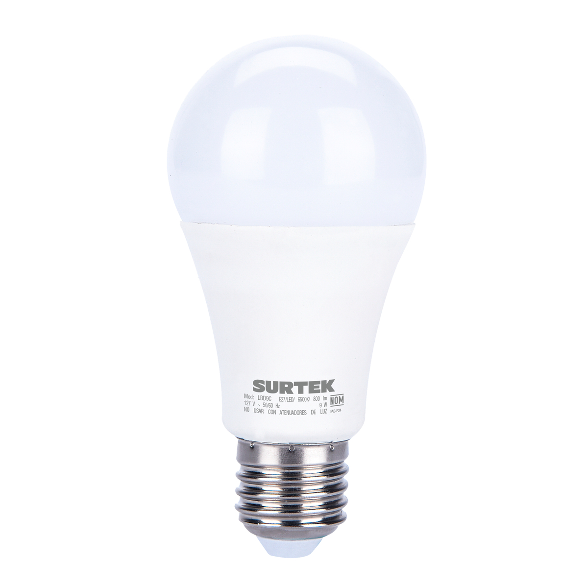 Lámpara de LED tipo bulbo A19, 9 W luz de día con sensor cre puscular
