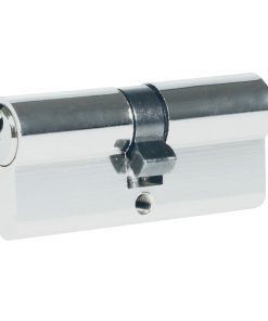 Cilindro europeo 70mm llave de puntos níquel satinado Lock