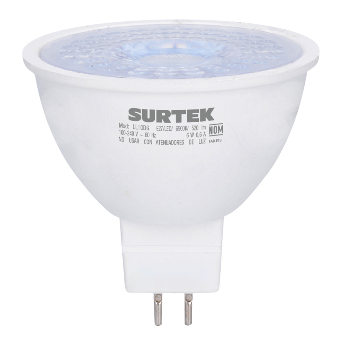 Lámpara de LED tipo GU5.3, 4 W luz cálida
