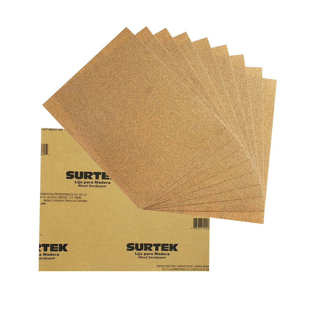 Lija para madera papel cabinet grano 180 Surtek