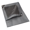Lona de polietileno reforzada color gris, 7 x 10 m