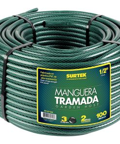 Surtek Manguera tramada verde 1 in rollo 50m