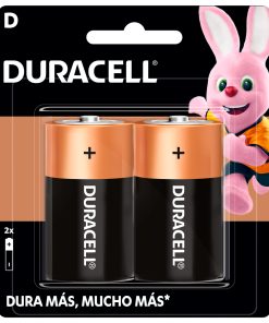 Pila alcalina marca Duracell® D con 2 piezas Surtek