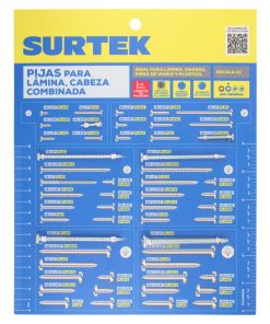 Muestrario de pijas para lámin a