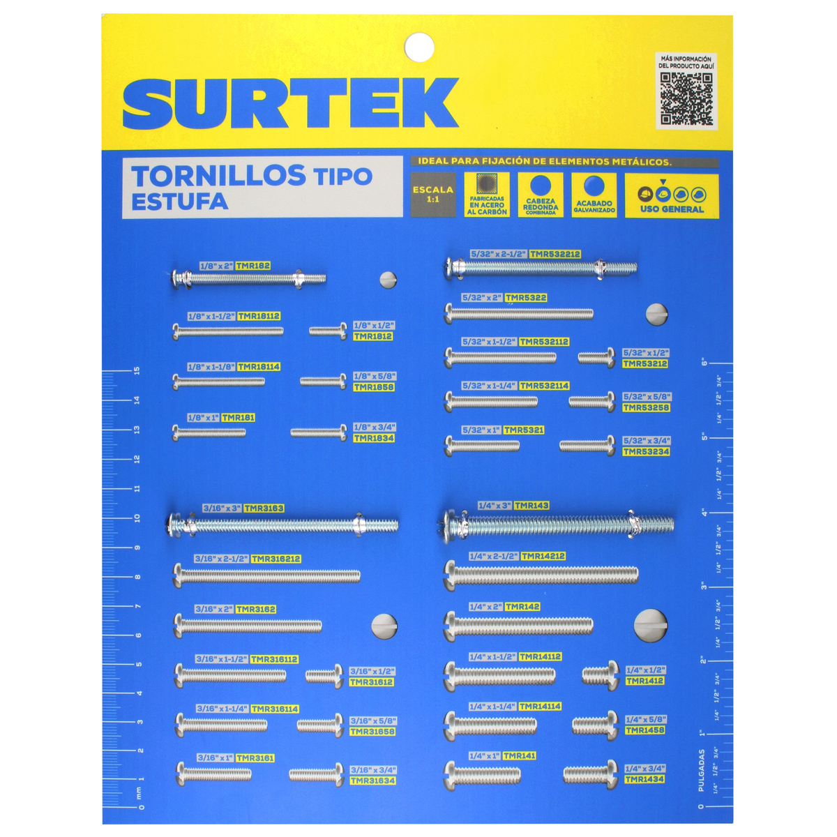 Muestrario de tornillos tipo e stufa