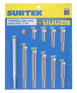 Muestrario de tornillos tipo m aquina 7/16 in