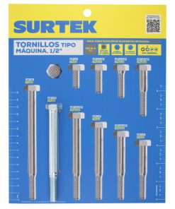 Muestrario de tornillos tipo m aquina 1/2 in