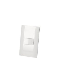 Placa con interruptor sencillo blanco Surtek