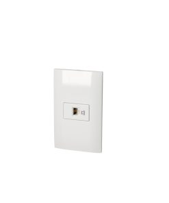 Placa con toma telefónica blanca  Surtek