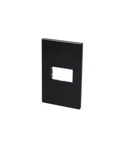 Placa 1 módulo color negro 1/3 Surtek.