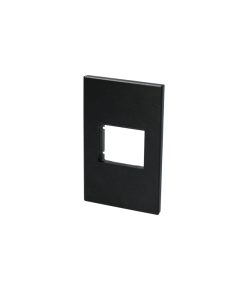 Placa 1 módulo negro 1/2 Surtek.