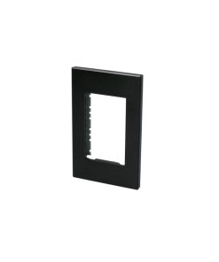 Placa 1 módulo negro 1/1 Surtek.