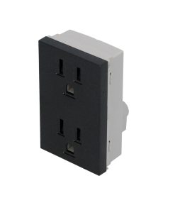 Contacto dúplex negro 1/1 Surtek.