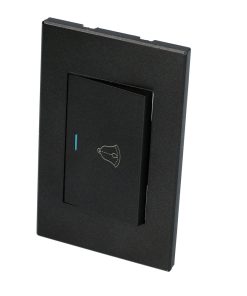 Placa con timbre negro 1/1 Surtek.