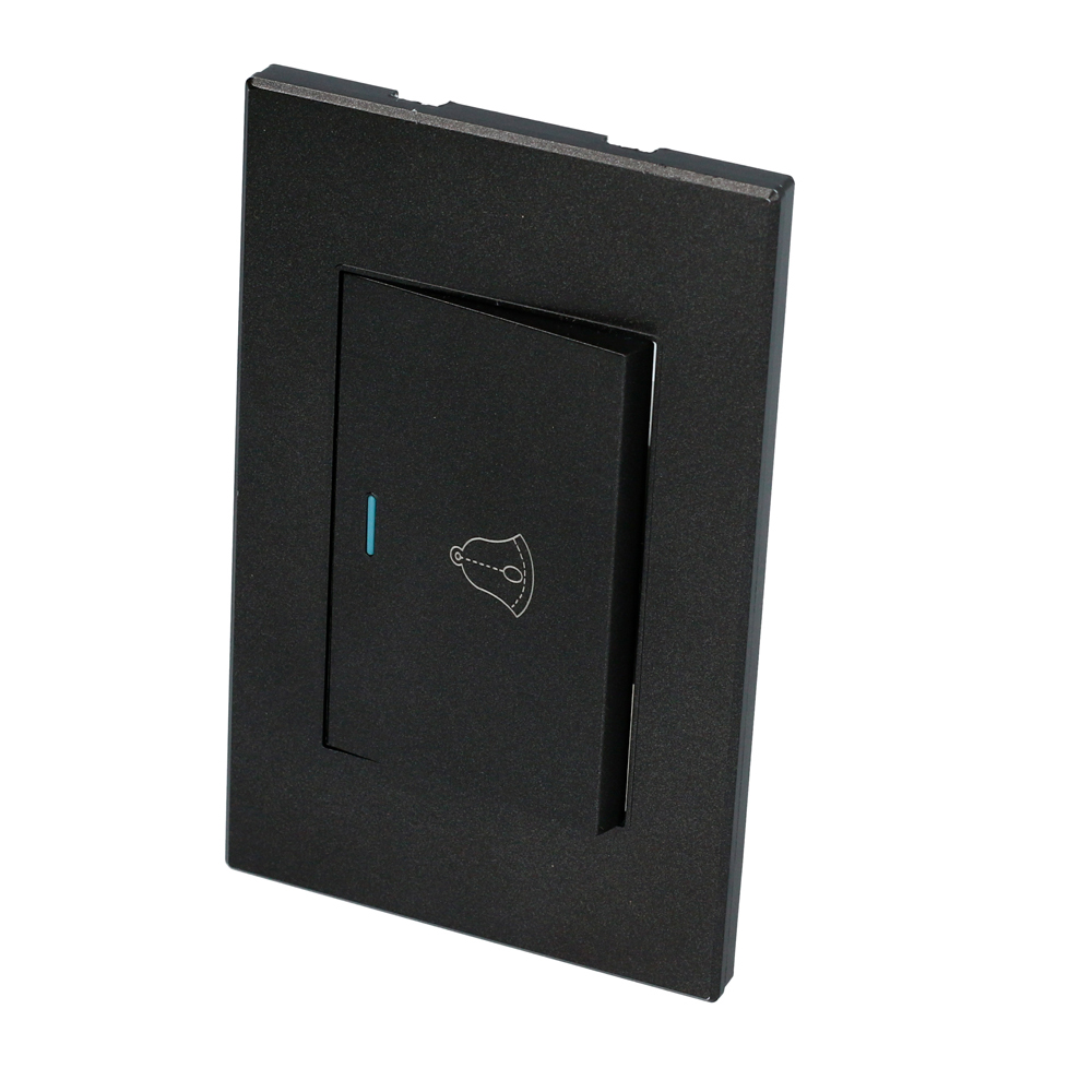 Placa con timbre negro 1/1 Surtek.