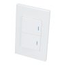 Placa con 2 apagadores blanco 1/2 Surtek.