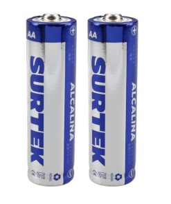 Pilas alcalinas AA blíster con 2 piezas Surtek.