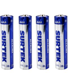 Pilas alcalinas AAA blíster con 4 piezas Surtek.