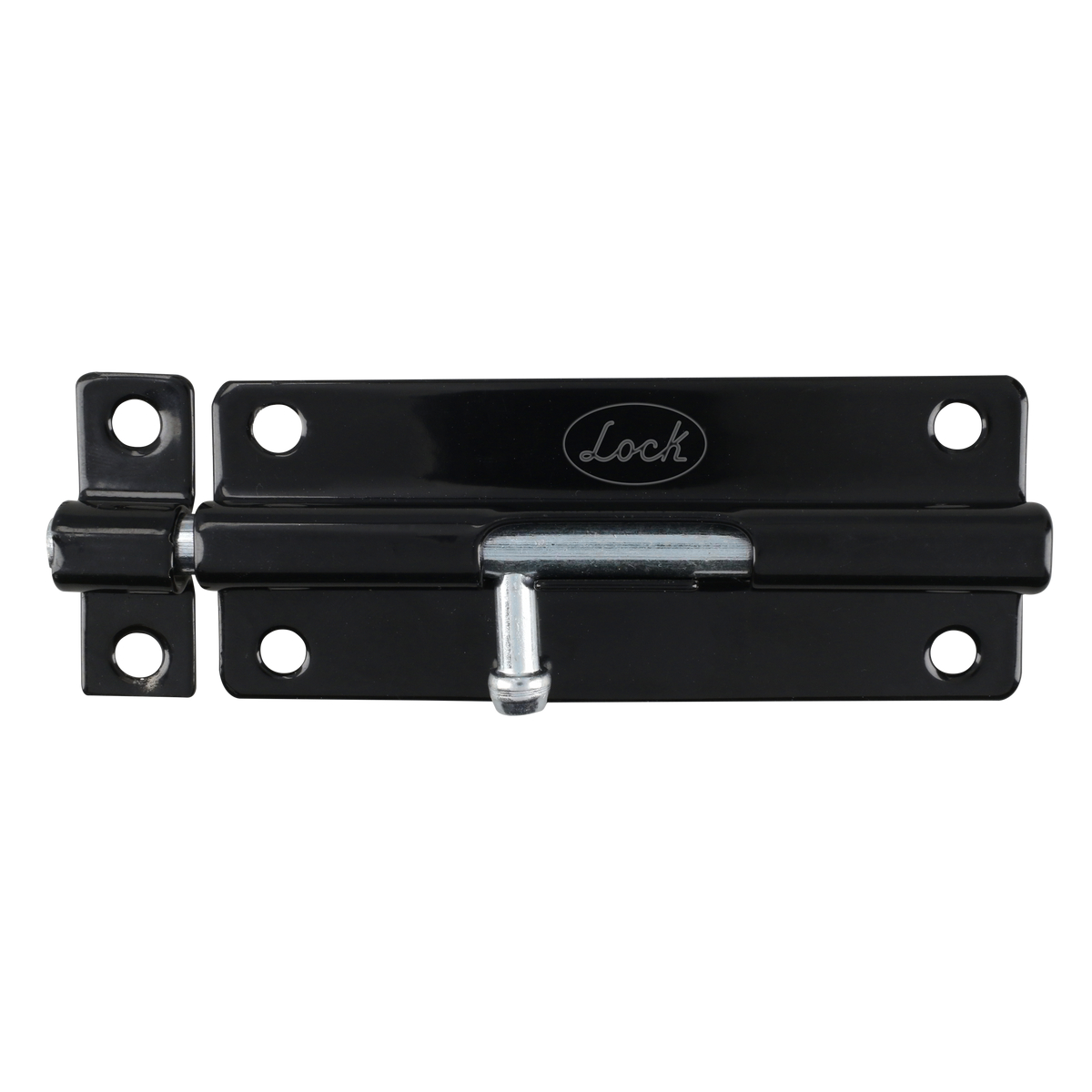 Pasador de sobreponer tipo bar ril acabado latón negro, 6 cm