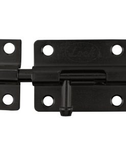 Pasador de sobreponer tipo bar ril acabado latón negro, 8 cm