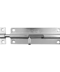Pasador de sobreponer tipo bar ril acabado níquel satinado, 6 cm