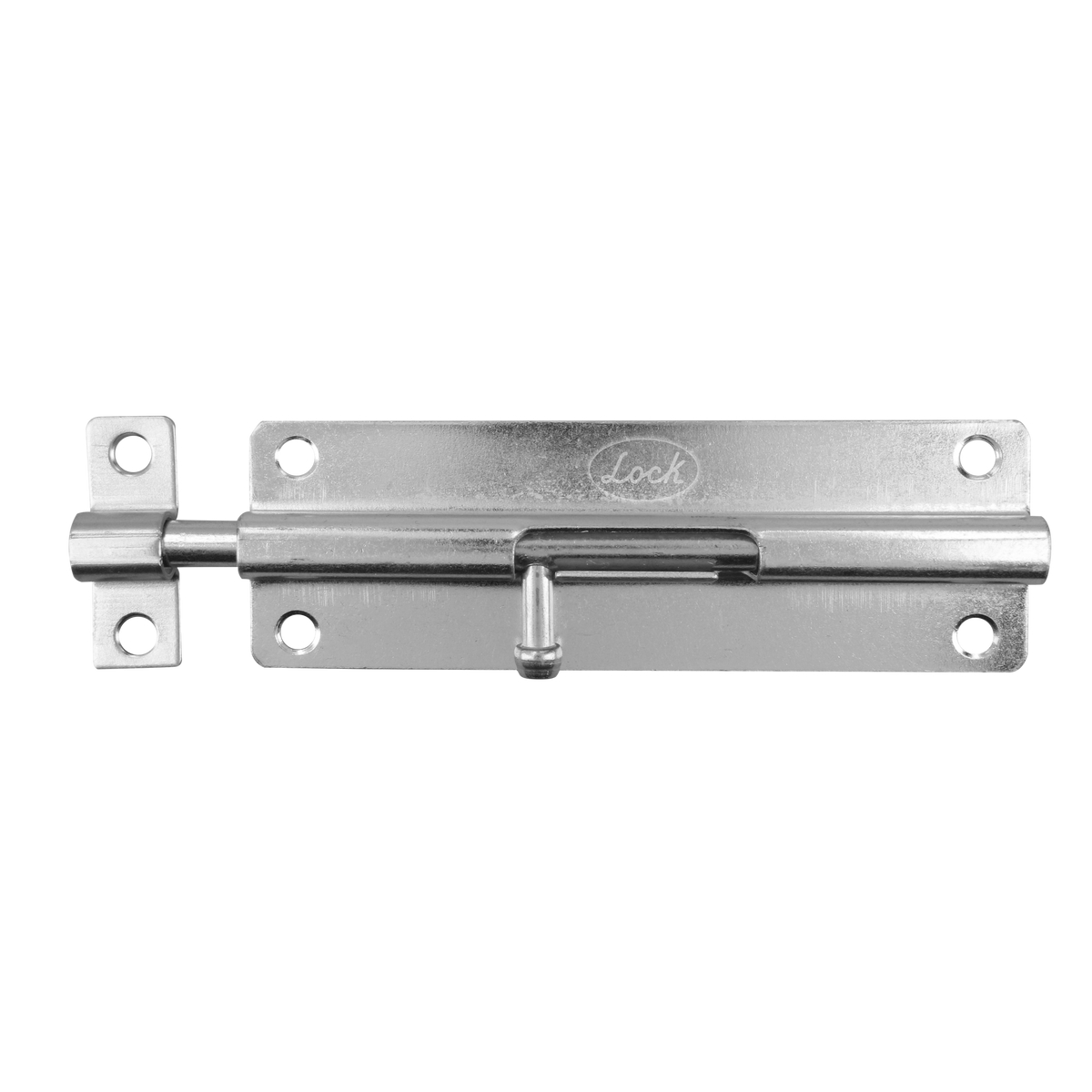 Pasador de sobreponer tipo bar ril acabado níquel satinado, 6 cm
