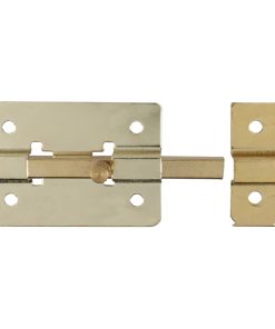 Pasador de sobreponer de barra latón brillante 8 cm