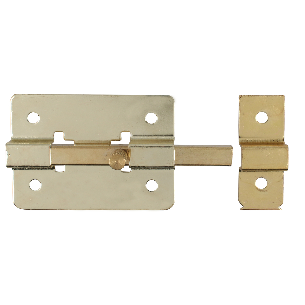 Pasador de sobreponer de barra latón brillante 8 cm