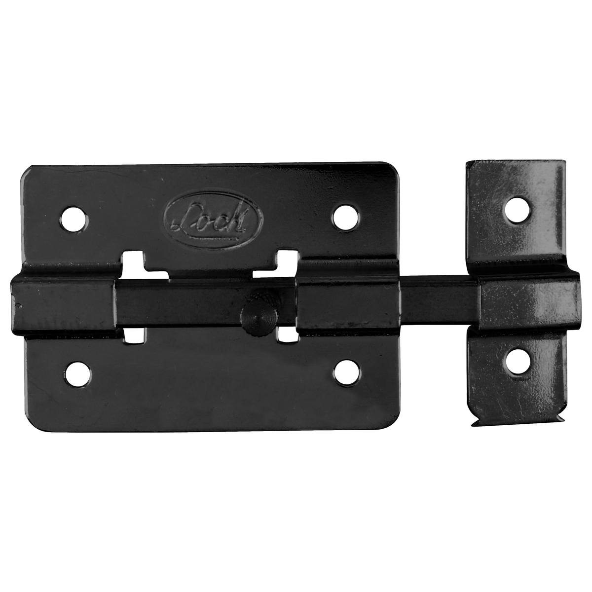 Pasador de sobreponer de barra acero negro 12 cm