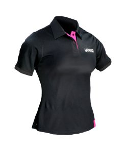 Playera tipo polo dry fit para dama color negro talla CH