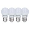 Paquete de 4 lámparas de LED t ipo bulbo A19, 14 W luz de día