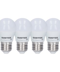 Paquete de 4 lámparas de LED t ipo bulbo A19, 9 W luz de día