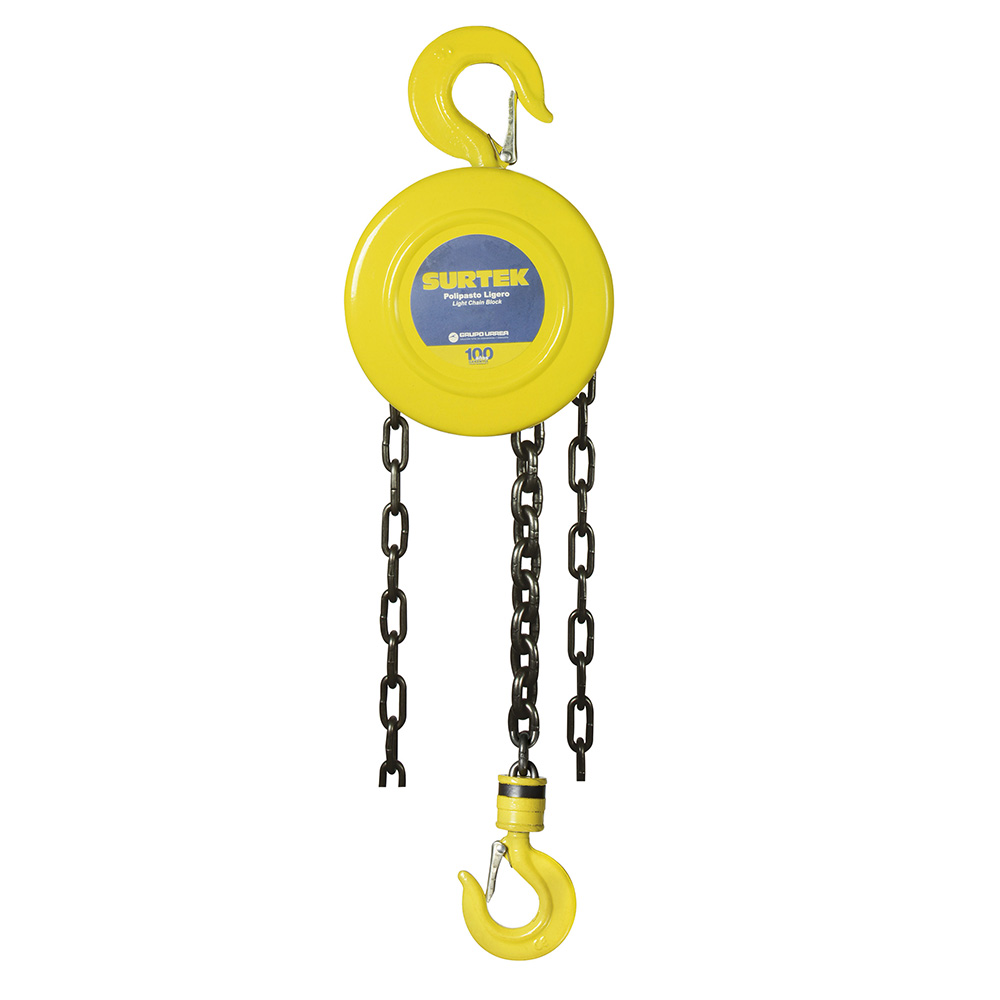 Polipasto ligero (garrucha) 3ton, cadena 3 mt Surtek