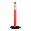 Poste delimitador con base y r eflejante, 115 cm