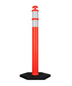 Poste delimitador con base y r eflejante, 115 cm