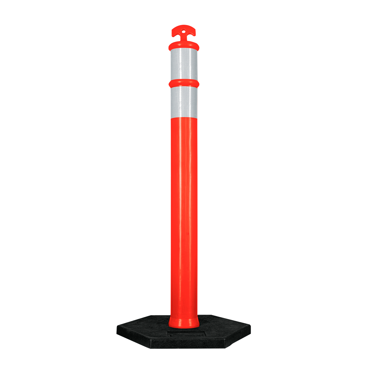 Poste delimitador con base y r eflejante, 115 cm