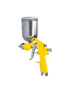 Pistola para pintar de gravedad con vaso giratorio. Presión de trabajo de 70 psi, capacidad de vaso de 300 ml. Entrada de aire de 1/4 in NPT. Consumo de aire de 2.6 sfcm Surtek