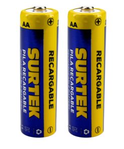 Pilas recargables AA blíster con 2 piezas Surtek.