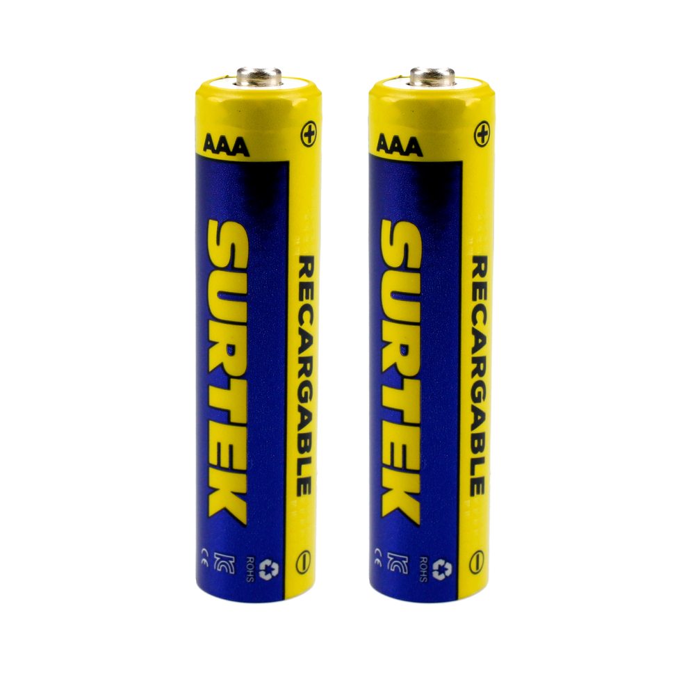 Pilas recargables AAA blíster con 2 piezas Surtek.