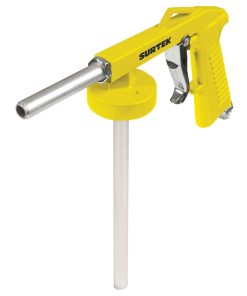Pistola de aire para recubrimientos con presión de trabajo de 90 psi. Diseño especial para manejar un amplio rango de viscosidad. Cuerpo de aluminio, entrada de aire de 1/4 in NPT Surtek