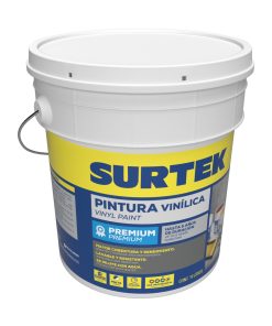 Cubeta de pintura vinílica pre mium 19 Lt color amarillo inte nso