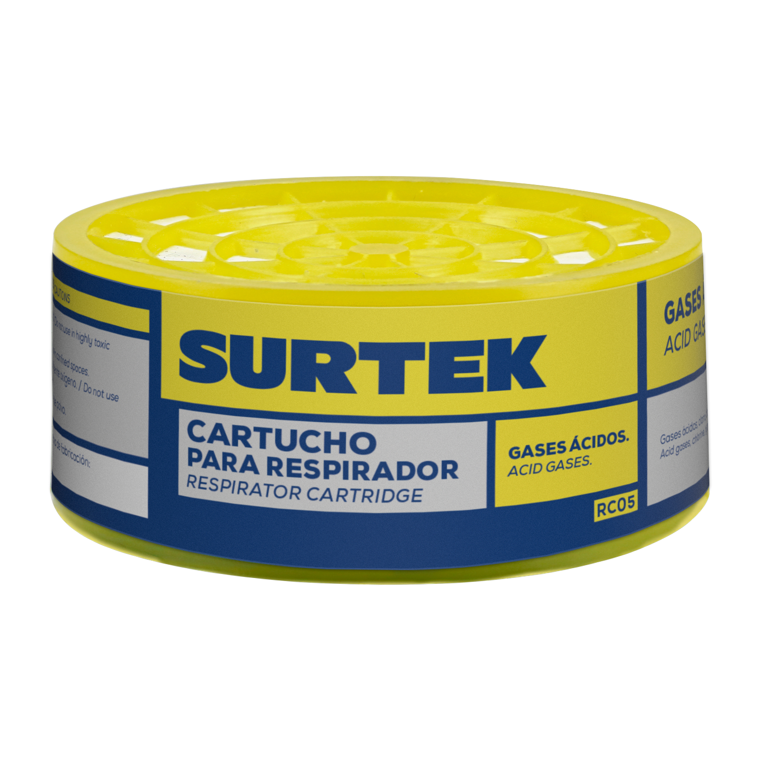 Cartucho para respirador con p rotección para gases ácidos