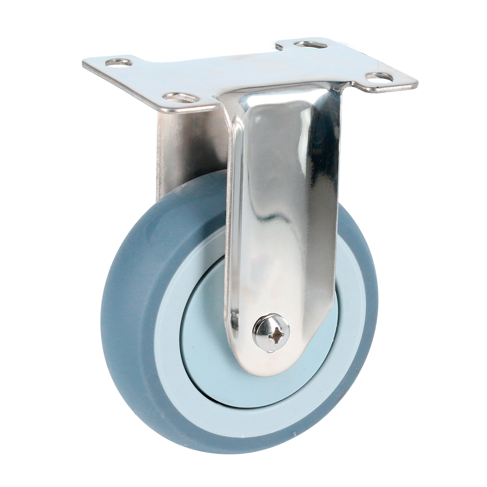 Rodaja de TPR fija 4 in con herrajes de acero inoxidable Surtek